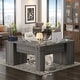 preview thumbnail 20 of 70, Modern Farmhouse L-Shape Desk with File Cabinet and Drawers, Homer Office Executive Desk with Charge Station