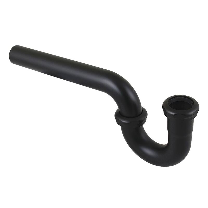Kingston Brass Made To Match 1-1/4 Inch Decor P-Trap without Flange, 12-7/8 Inch Length, 18 Gauge - Matte Black