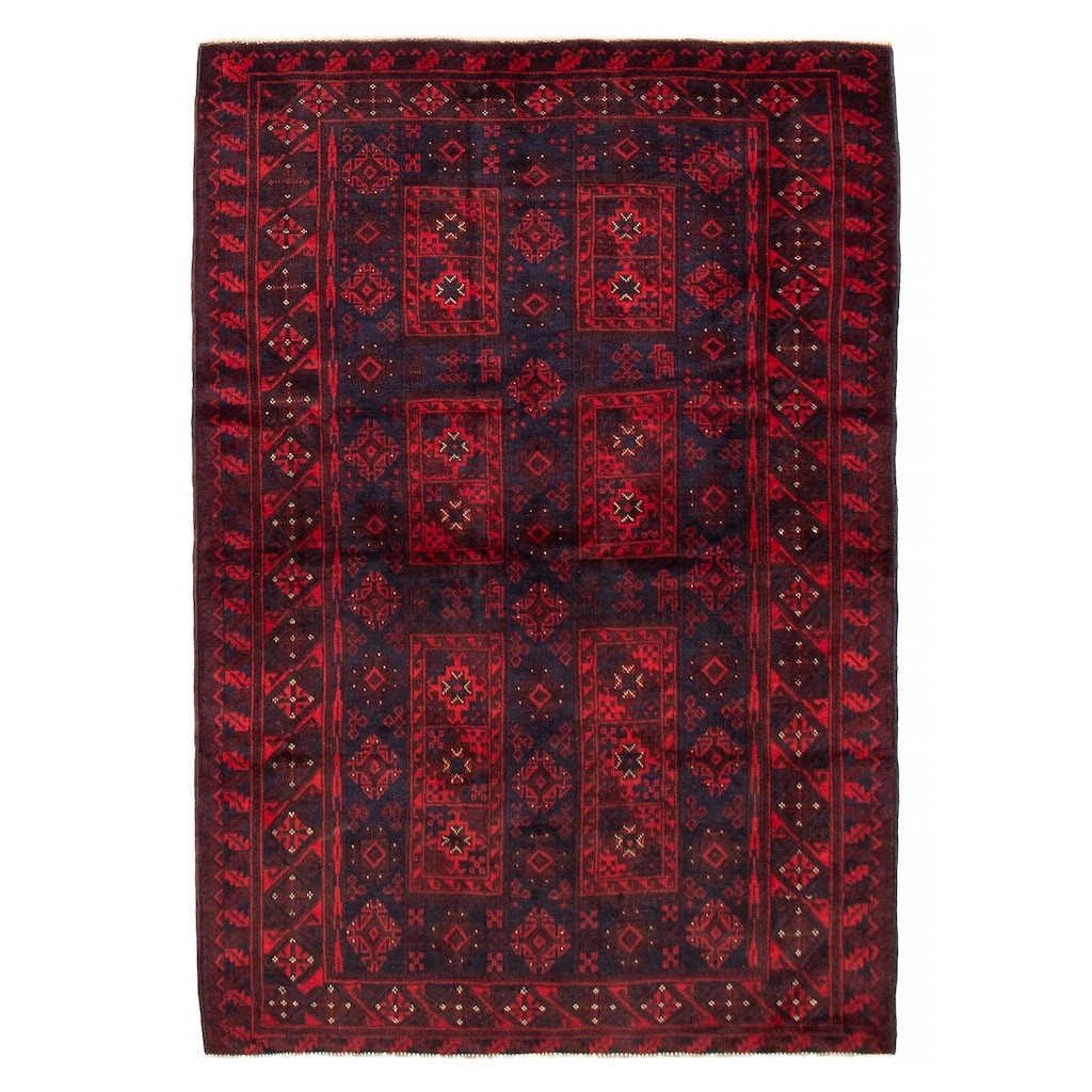 Teimani Red Rug 4'6" x 6'8" - 4'6 x 6'8