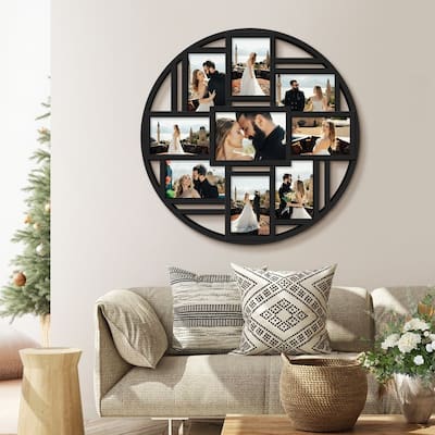 Hello Laura 9 Opening Round 4×6 Collage Wall Frame Multi Picture Photo Frame for Wall