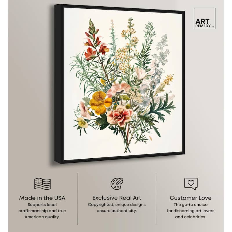 Quaint Bouquet Canvas by Art Remedy