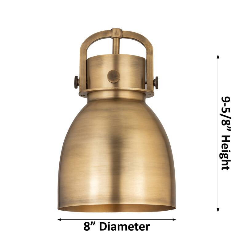 Innovations Lighting 410-1F-15-8 Newton Bell Flush Newton Bell 8" Wide