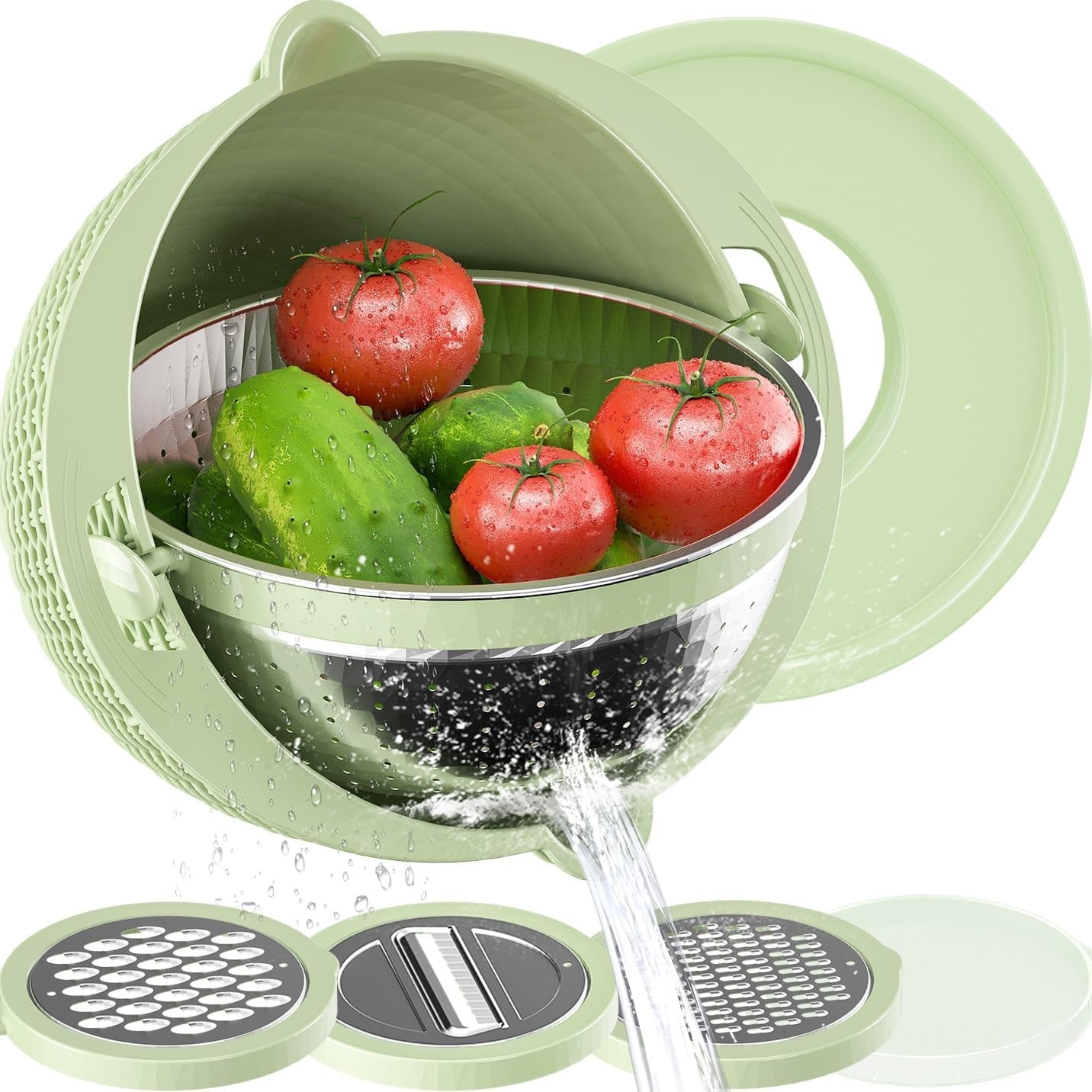 Stainless Steel Colander with Plastic Mixing Bowl