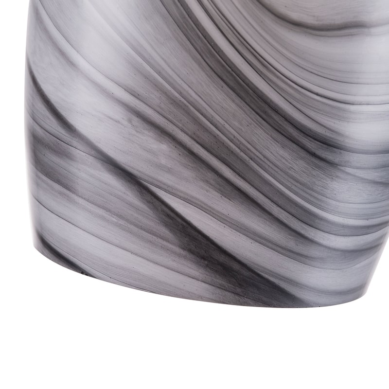 Modern Handblown Marble Art Glass Pendant Light Brushed Nickel Finished with Adjustable Cord