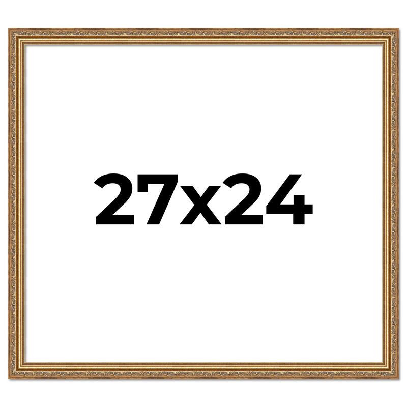 27x24 Frame Red Solid Wood Picture Frame Width 1.75 Inches | Interior Frame Depth 1 13/16 Inches