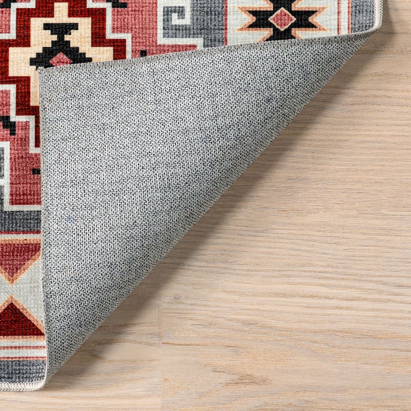 Nuloom Lynx Southwestern SplashGuard Machine Washable Area Rug