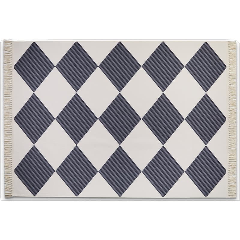 HomeRoots Geometric Modern, Contemporary Rectangle Area Rug - 3' X 5'