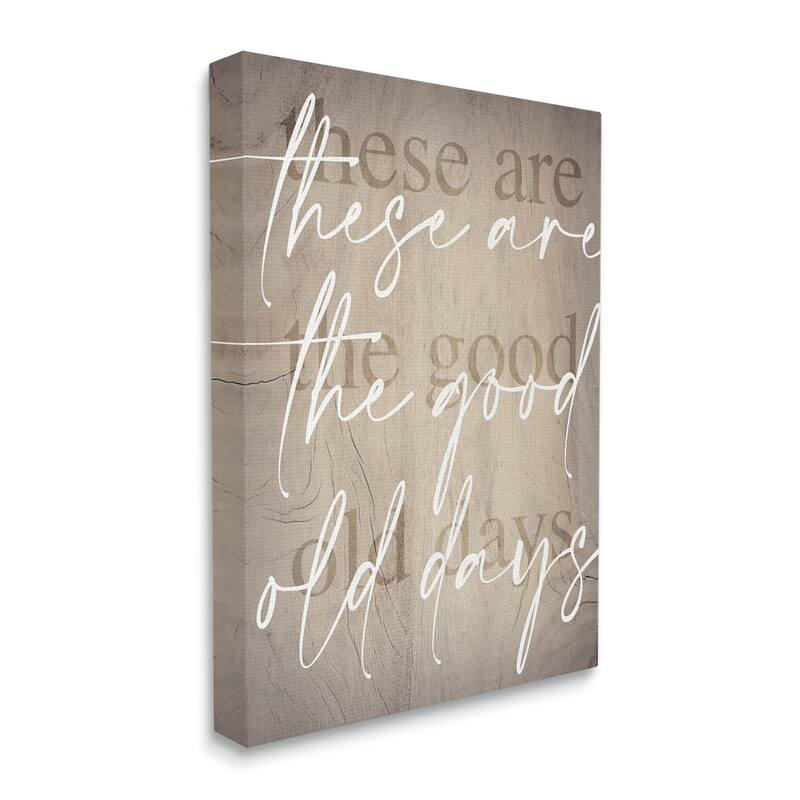 Stupell These Are The Good Old Days Phrase Canvas Wall Art by Lil' Rue