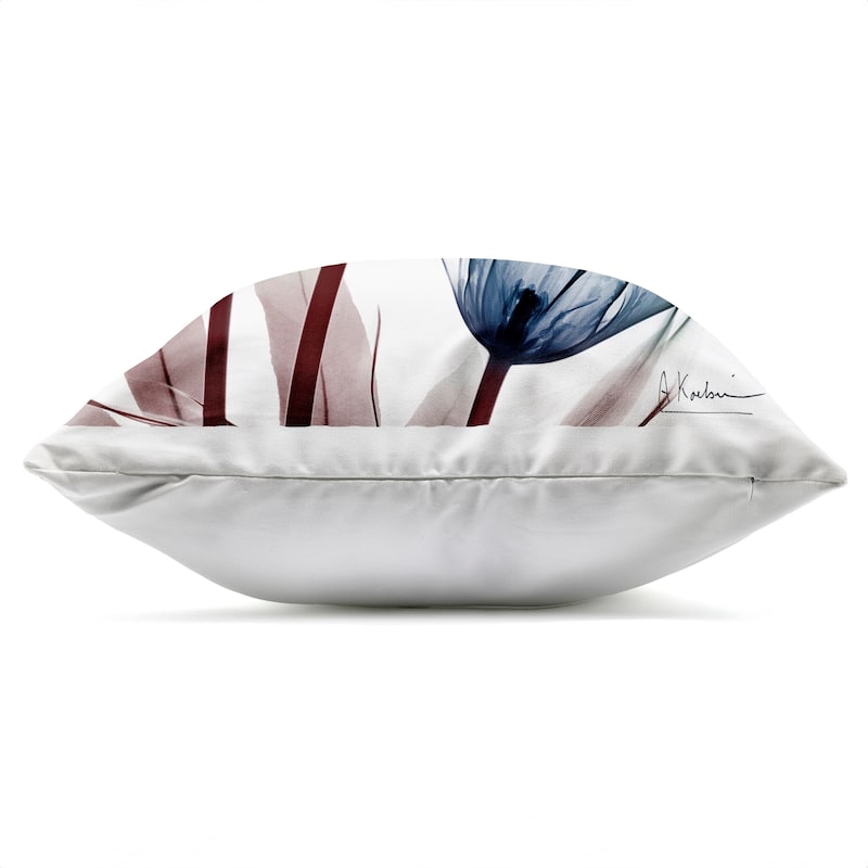 Stupell Contemporary Blue Tulip Trio Printed Outdoor Throw Pillow Design by Albert Koetsier