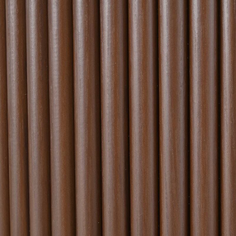 Mid-Century Modern Coffee & End Table Set with Tambour Doors - 2-Piece Wood Finish Living Room Storage