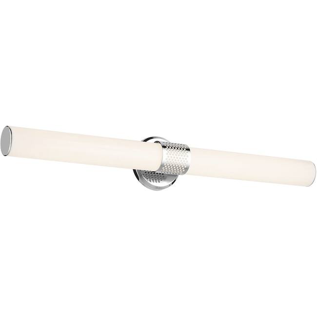 Kichler 55193LED Sashi 32" Wide LED Bath Bar with White Glass Shade - Chrome
