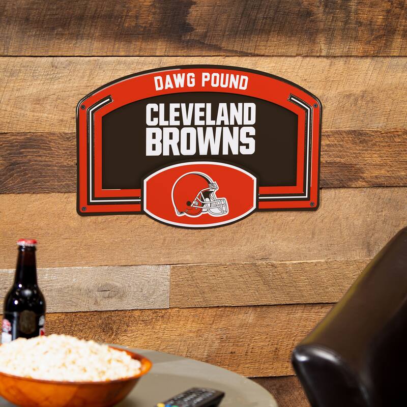Cleveland Browns Embossed Steel Wall Sign, 11" x 17"
