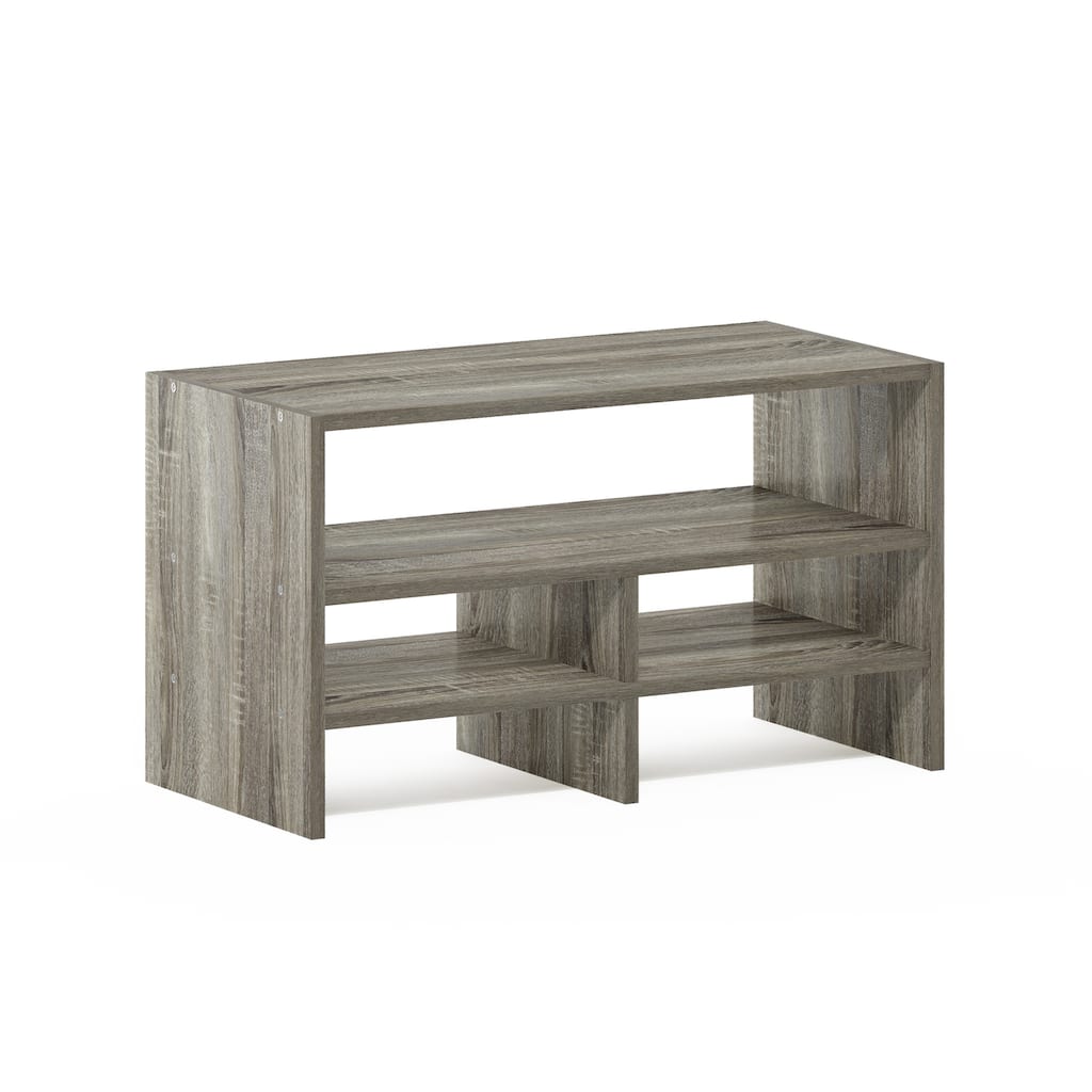 9.3 in. Tall French Oak Wood 3-Shelf Bookcase