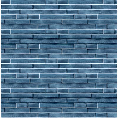 NextWall Brushed Metal Tile Peel and Stick Removable Wallpaper