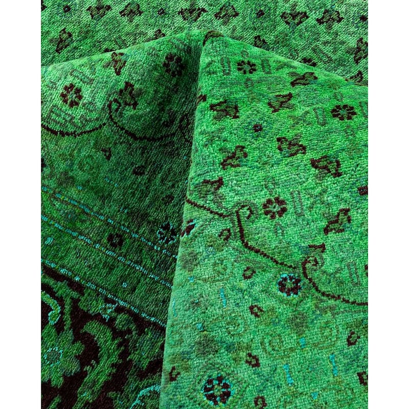 Contemporary Overdyed Wool Hand Knotted Area Rug - 6' 1" x 9' 4"