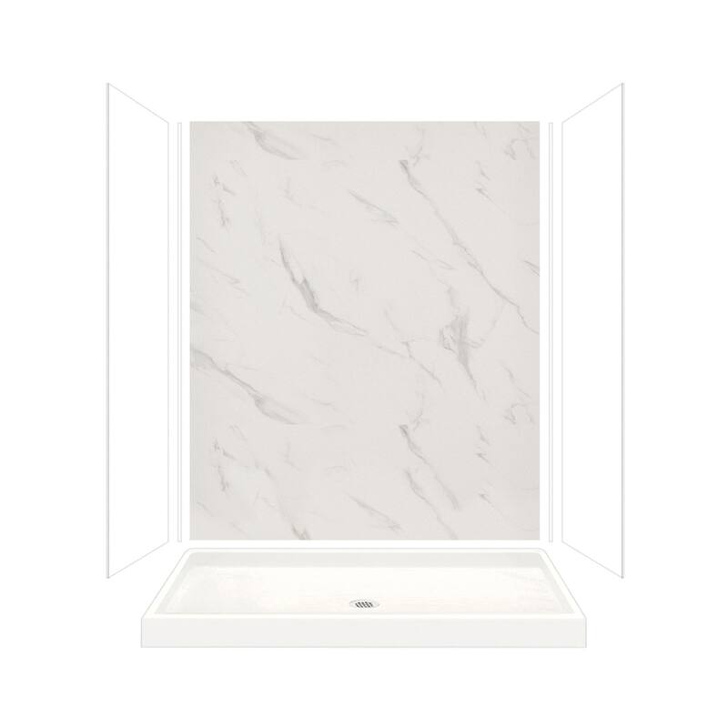 Transolid Expressions 60-in X 32-in X 72-in Glue to Wall Shower Kit - 32" x 60" x 72"