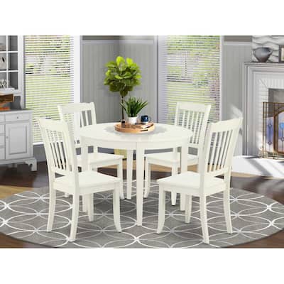 Victorian Dining Set 5Pc Round Table & Chairs - Vintage Style Kitchen Table Set