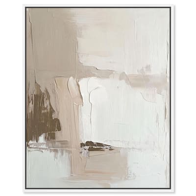 Pale Textured Silence I Canvas by Art Remedy