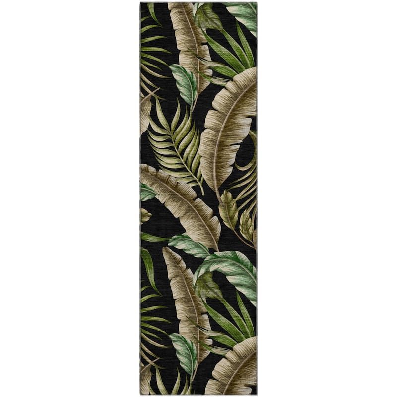 Premium Washable Super Soft Tropical Palms Mayfield Rug