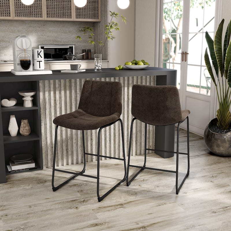 Furniture of America Eamon Modern Chenille Padded Dining Chairs (Set of 2)