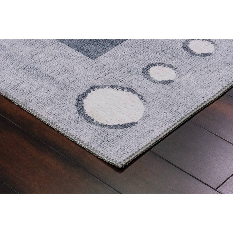 Dynamic Rugs Kidz Grey/Multi Polyester Children's Area Rug