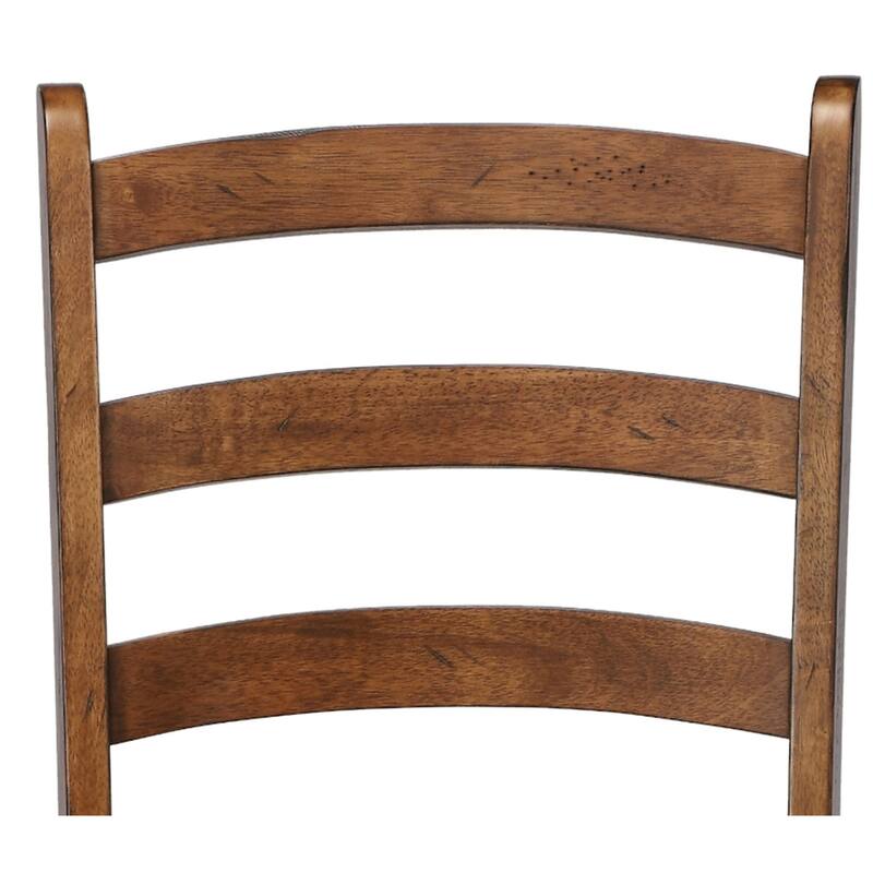 Wooden Side Chairs - 42" - Brown - Set of 2