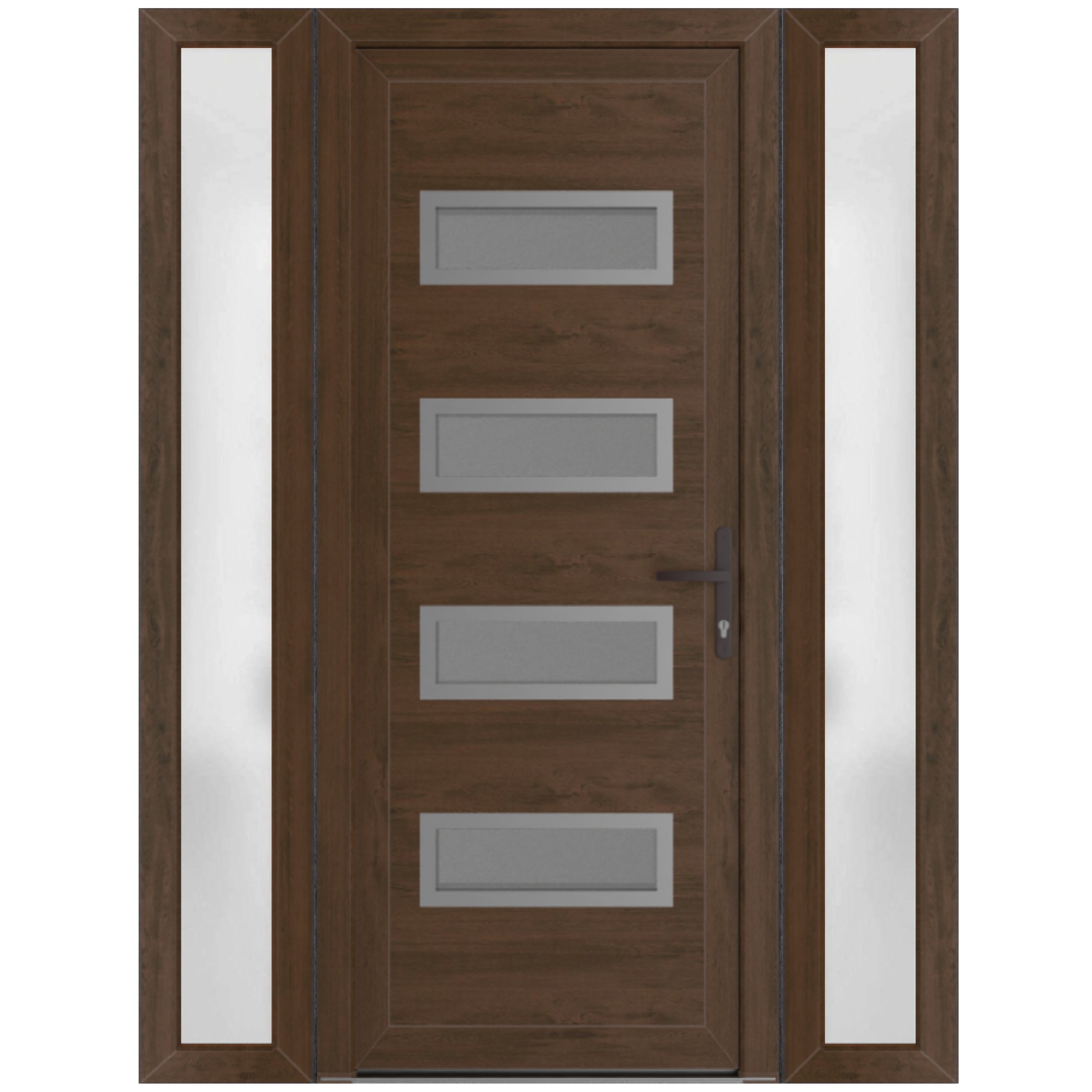 VDOMDOORS Manux 8113 Walnut uPVC Exterior Door