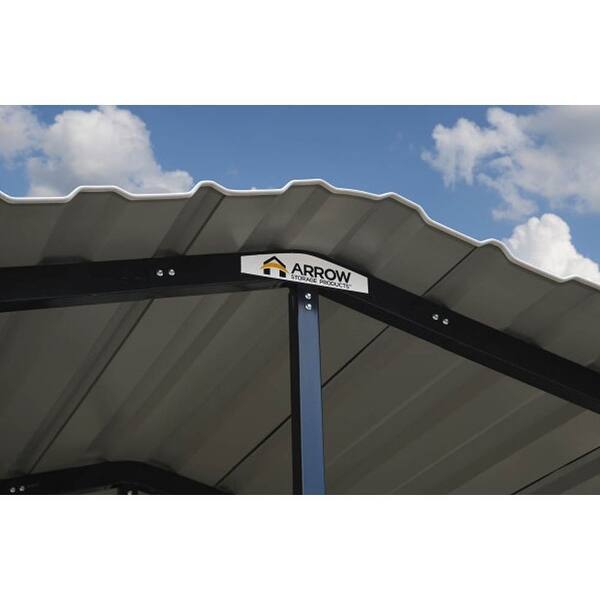 Shop Arrow Heavy Duty Galvanized Steel Metal Rv Carport And Multiuse Shelter Shade For Large Vehicles Charcoal 51 L X 14 W X 14 H On Sale Overstock 31087955