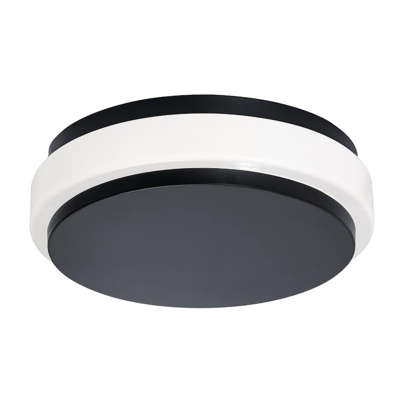 AFX EISF10LAJUD Eris 10" Wide Flush Mount Drum Ceiling Fixture - Black