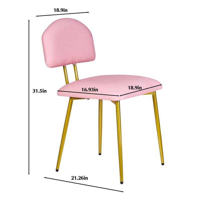 Javlergo Modern PU Leather Dining Chairs Set of 2 or 4 Upholstered Side Chairs Oval Back Compact Kitchen Chairs for Dining Room