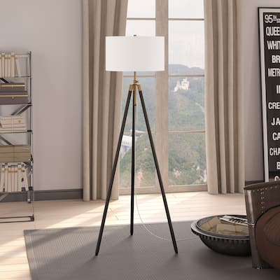 Kahn Two-Tone Tripod Floor Lamp