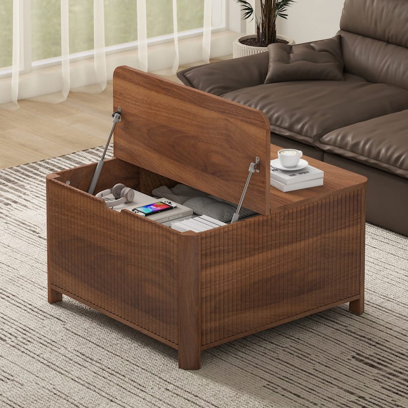 Squre Coffee Table with Large Capacity Storage