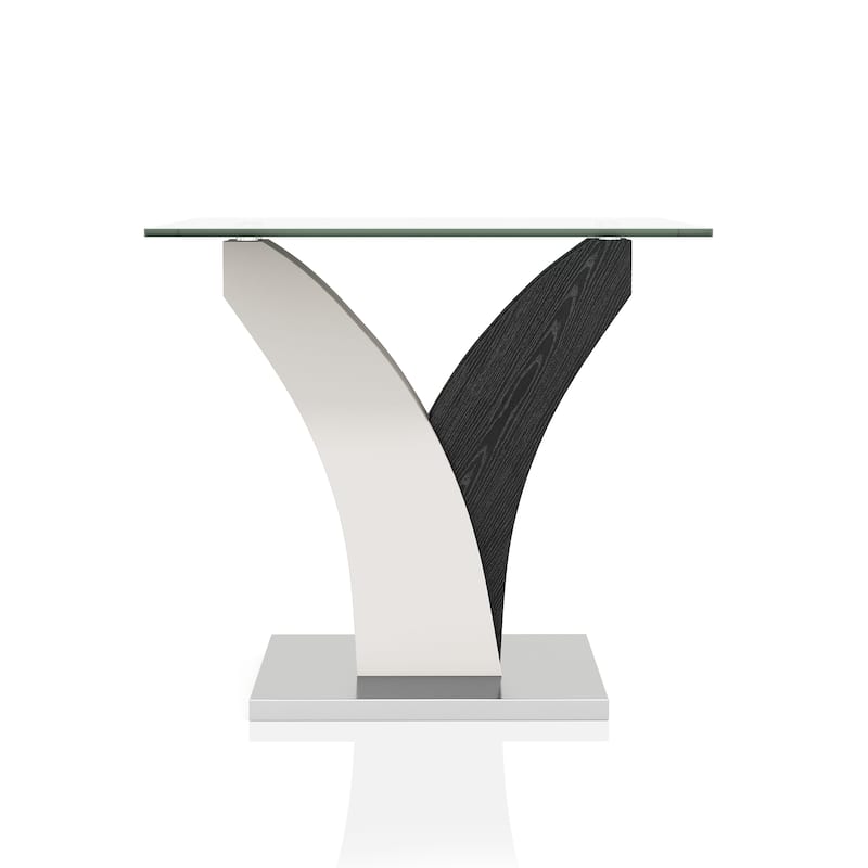 Quap Contemporary Grey 24-inch Metal Side Table by Furniture of America