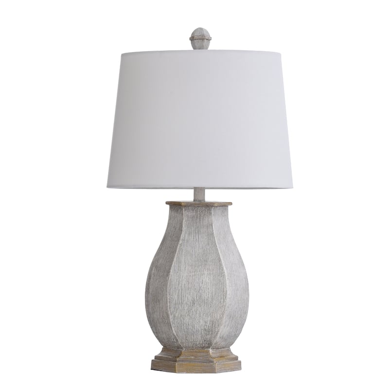 StyleCraft Basilica Sky Table Lamp - White Hardback Shade - Basilica Sky