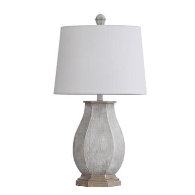 StyleCraft Basilica Sky Table Lamp - White Hardback Shade