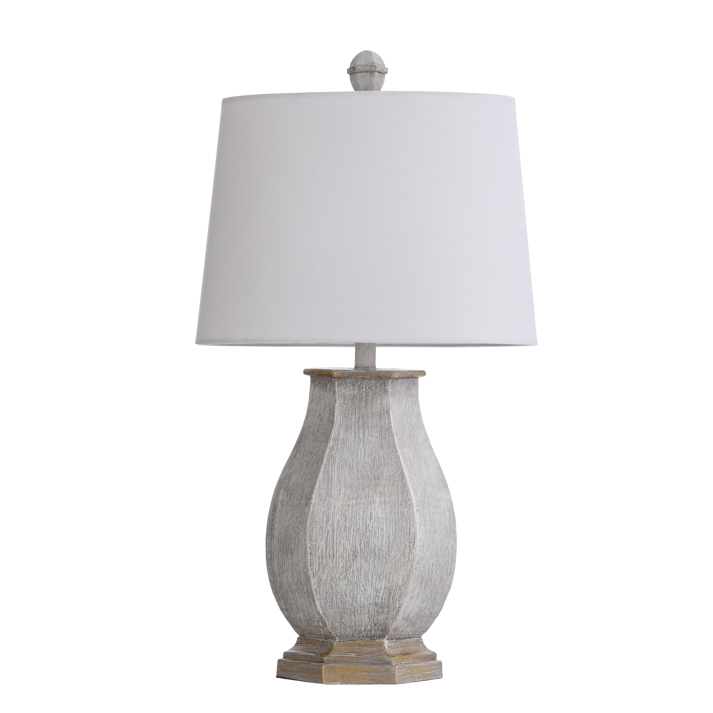 StyleCraft Basilica Sky Table Lamp - Basilica Sky Finish - White Hardback Shade