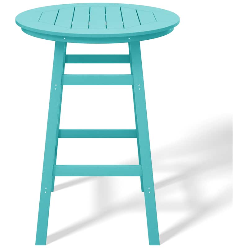 Polytrends Laguna Hdpe All Weather Outdoor Patio 35" Round Bar Table