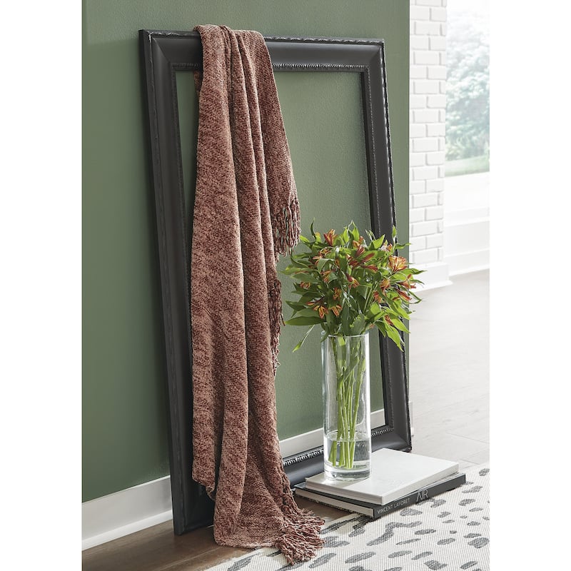 Signature Design by Ashley Tamish Throw (Set of 3) - Red - 50.5" W x 70" D x 0.25" H