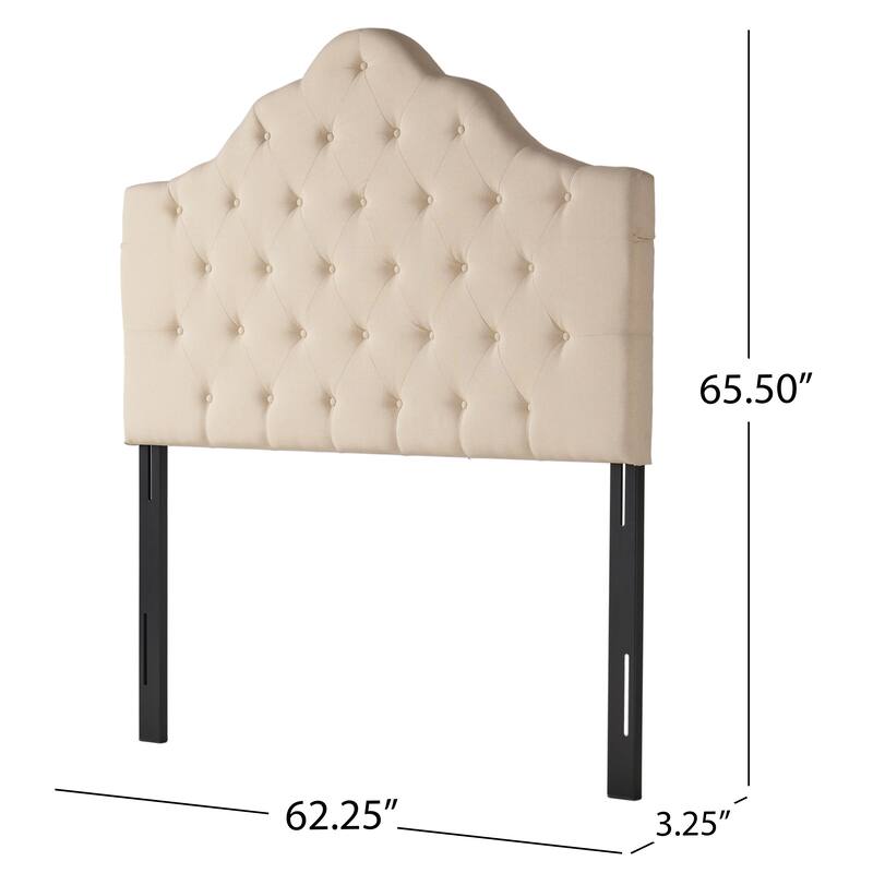 Marlen Adjustable Full/ Queen Tufted Fabric Headboard by Christopher Knight Home