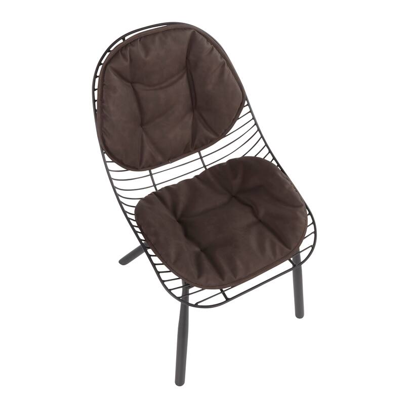 Copper Grove Beloslav Wired Chairs with Removable Faux Leather Cushions (Set of 2)