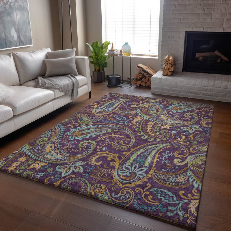Premium Washable Super Soft Traditional Paisley Mayfield Rug