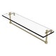 preview thumbnail 42 of 55, Allied Brass 16 Inch Glass Vanity Shelf with Integrated Towel Bar