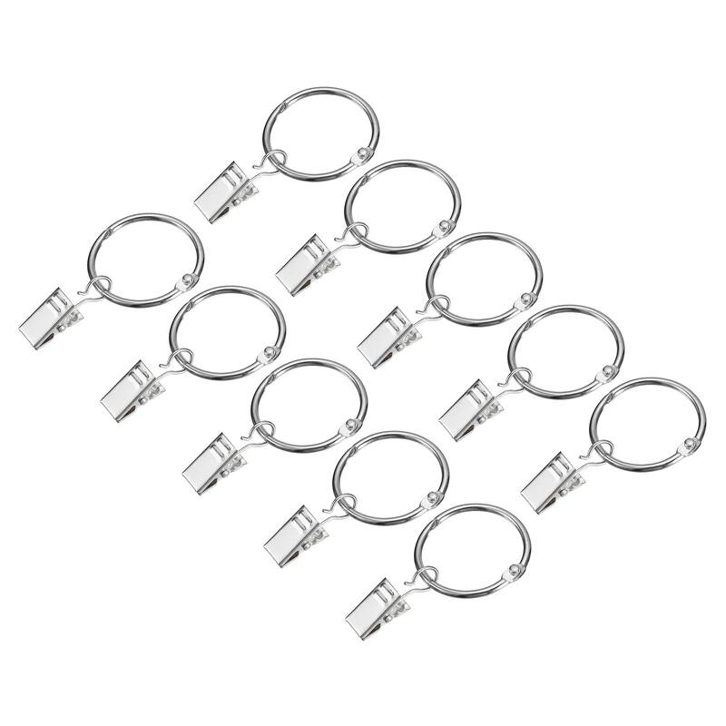 Curtain Rings with Clips, 14pcs - Curtain Clip Rings Hooks