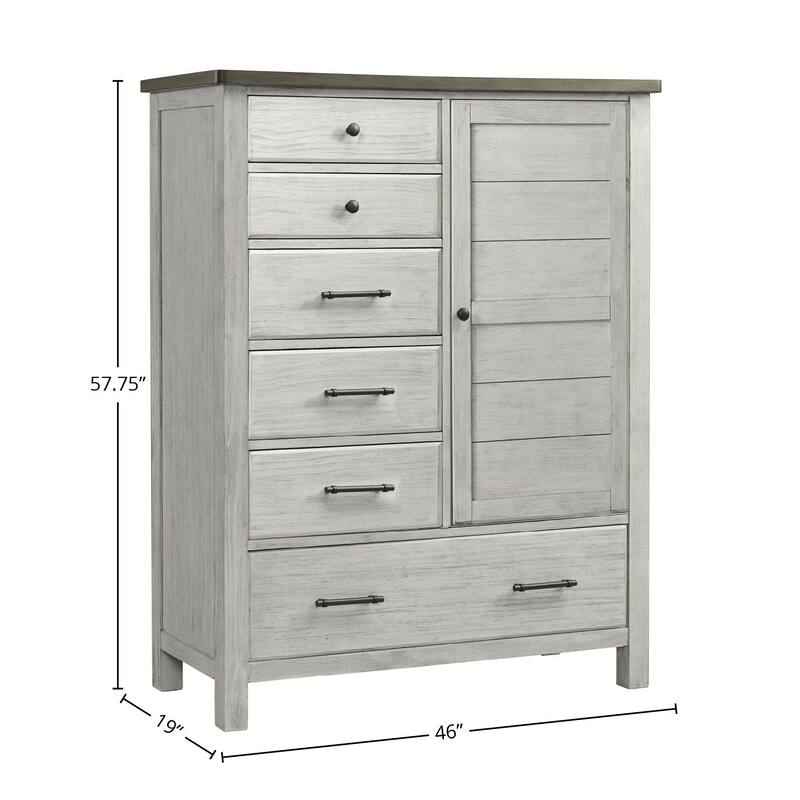 Timber Ridge Wood Chifferobe, Weathered Washed Sierra