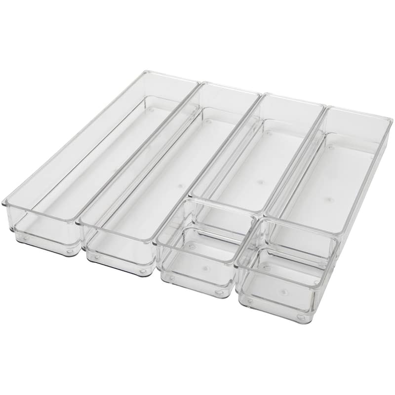 Flash Furniture BE-PB5834-6-6-MS Miles 2" Tall Office Organizer Set - Clear