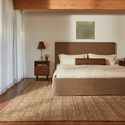 Penni Checked Jute and Wool Area Rug