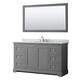 Option Dark Gray / White Carrara Marble Top / Polished