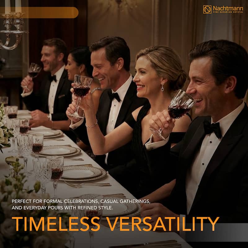 Nachtmann Set of 4 Noblesse Crystal Cocktail Glasses - 12 oz