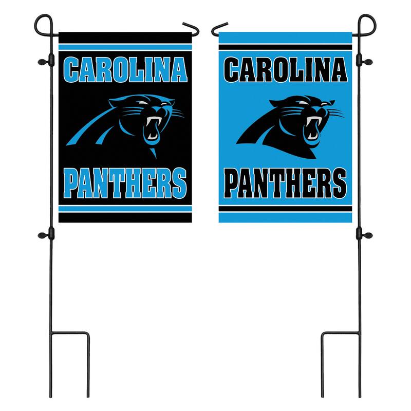 Embossed Suede Flag, Garden Size, Carolina Panthers