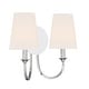 preview thumbnail 4 of 3, Payton 2 Light Polished Chrome Wall Mount - 13.50'' W x 11.81'' H
